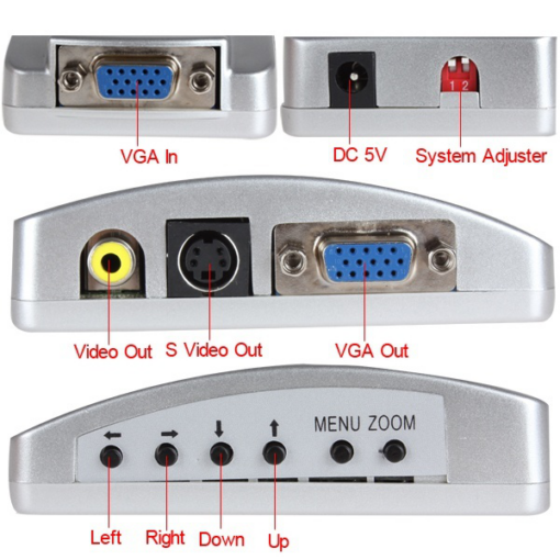 Adapter Box VGA na AUDIO JWD-H4 - Image 4