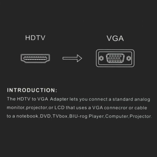 Adapter HDMI M na VGA Z beli JWD-HDMI7 - Image 2