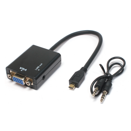 Adapter Micro HDMI na VGA M + audio JWD-HDMI1 - Image 2