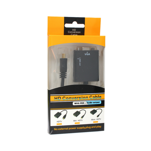 Adapter mini HDMI na VGA (Audio) JWD-HDMI10 crni - Image 2
