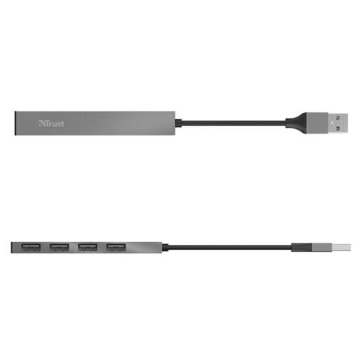 Adapter TRUST Halyx USB hub sa 4xUSB porta sivi - Image 2