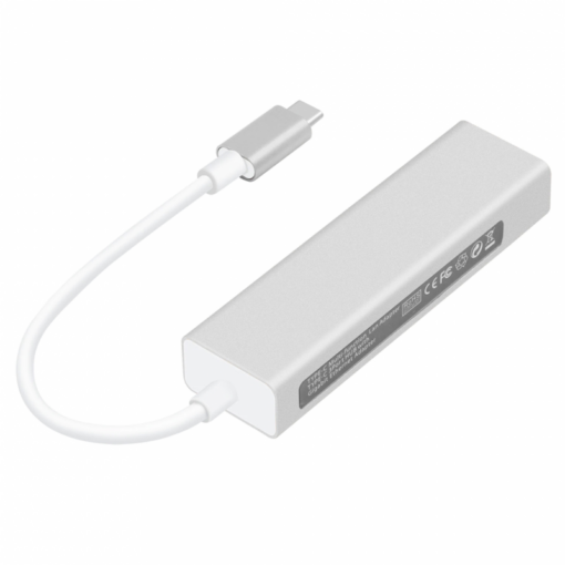 Adapter Type C na 3 USB 3.0 + RJ45 Gb JWD-T5 srebrni - Image 3