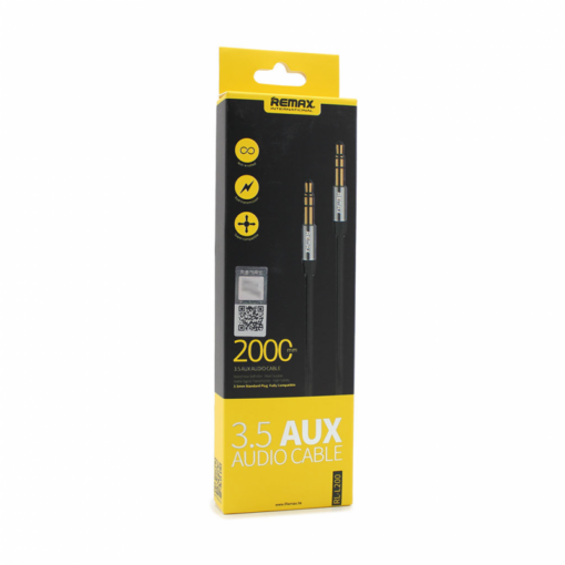 Audio kabl REMAX RM-L200 Aux 3.5mm crni 2m - Image 3