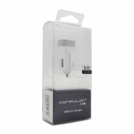 Auto punjac KONFULON C17 dual USB 5V 2.1A sivi - Image 3
