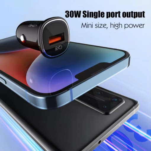Auto punjac LDNIO C105, QC3.0, 30W USB Type C crni - Image 3