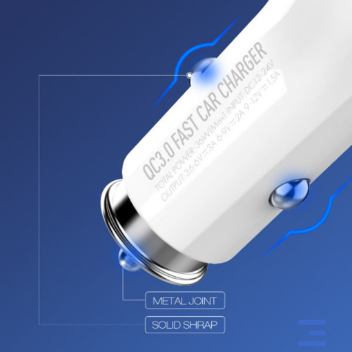 Auto punjac LDNIO C511Q 2xUSB QC3.0 5V/3A iPhone lightning - Image 4