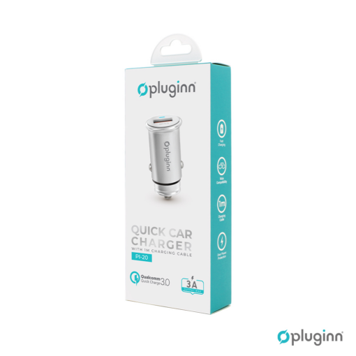 Auto punjac Pluginn PI-20 QC 3.0, 3A, 18W, srebrni - Image 3