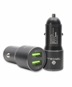 Auto punjac Teracell Evolution TC-05 2xUSB QC3.0 2.4A sa micro USB kablom crni