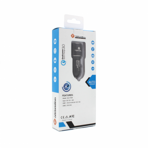 Auto punjac Teracell Evolution TC-05 2xUSB QC3.0 2.4A sa micro USB kablom crni - Image 4