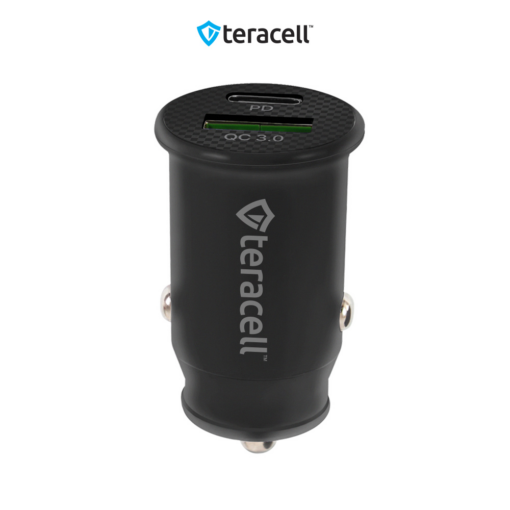 Auto punjac Teracell Evolution TC-10 PD 20W, USB QC3.0 15W sa Type C kablom crni - Image 2