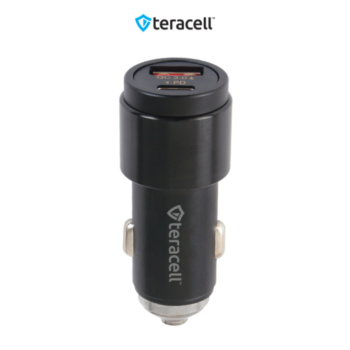 Auto punjac Teracell Evolution TC-11 PD 22.5W + USB QC3.0 20W, 45W (total) sa PD Type C kablom crni - Image 2