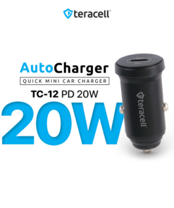 Auto punjac Teracell Evolution TC-12 PD 20W crni sa PD Type C kablom crni