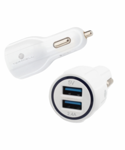 Auto punjac Teracell Ultra DC01 2.4A sa Mini USB kablom beli