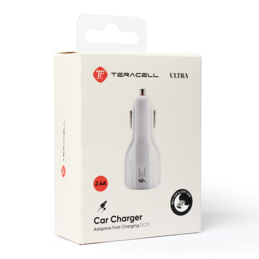 Auto punjac Teracell Ultra DC01 2.4A sa Mini USB kablom beli - Image 4