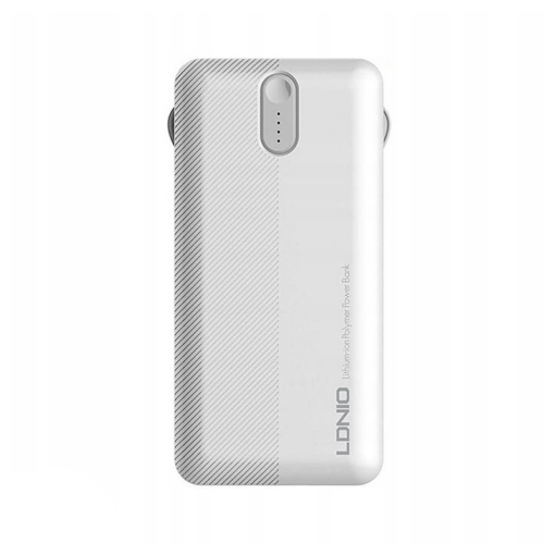 Back up baterija LDNIO PL1013, 10000mAh, 37Wh, 5V, 2.1A, 3u1 kabl bela - Image 2