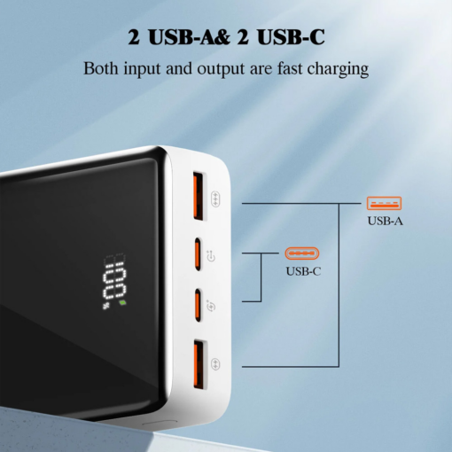 Back up baterija LDNIO PQ22 20000mah, 22.5W, crno bela - Image 3