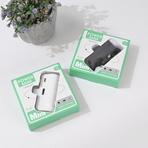 Back up baterija privezak 5000mAh 15W lightning bela - Image 4