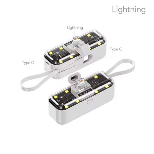 Back up baterija privezak Oxpower 5000mAh lightning bela - Image 2
