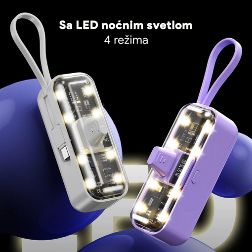 Back up baterija privezak Oxpower 5000mAh lightning crna - Image 3