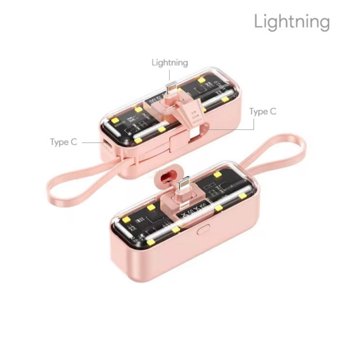 Back up baterija privezak Oxpower 5000mAh lightning roze - Image 2