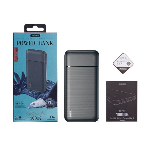 Power bank prenosiva baterija REMAX Lango RPP-96 2USB 10000mAh crna - Image 3