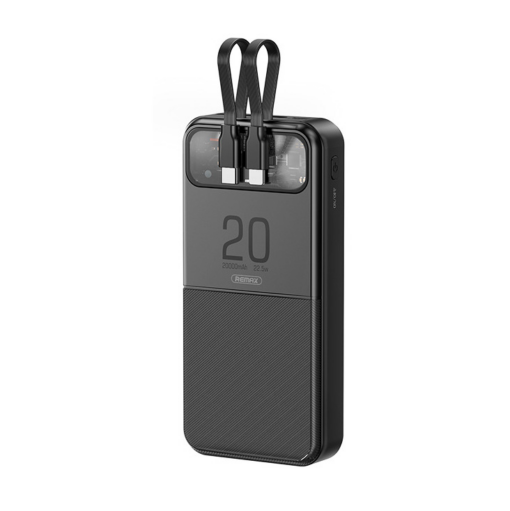 Power bank prenosiva baterija REMAX Stervui series RPP-620 PD 20W + QC 22.5W Fast Charging 20000mAh crna