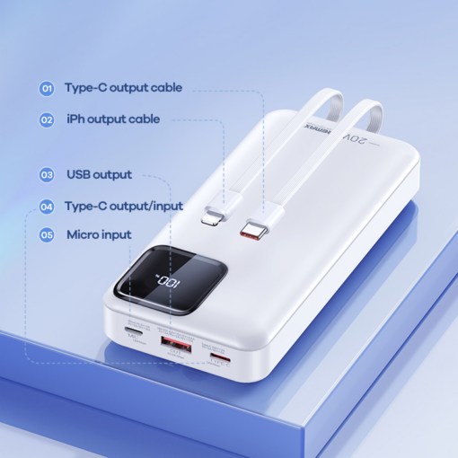 Back up baterija REMAX Suji Series RPP-513 20W+22.5W PD+QC 20000mAh plava - Image 4