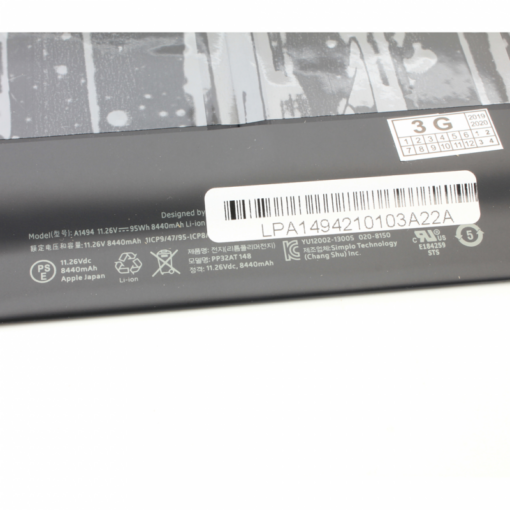 Baterija za laptop Apple A1494 A1398 95WH HQ2200 - Image 5