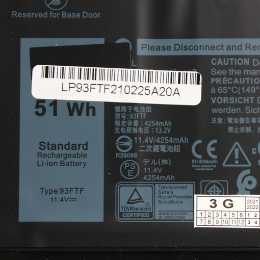 Baterija za laptop Dell Latitude E5280, E5580, E5590 93FTF - Image 4