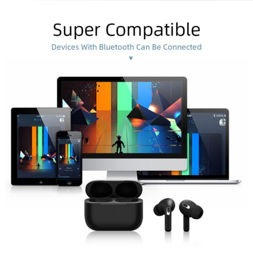 Bluetooth slusalice Airpods Air Pro crne HQ - Image 5