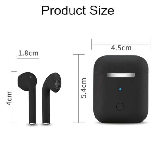Bluetooth slusalice Airpods i12 TWS crne HQ - Image 2