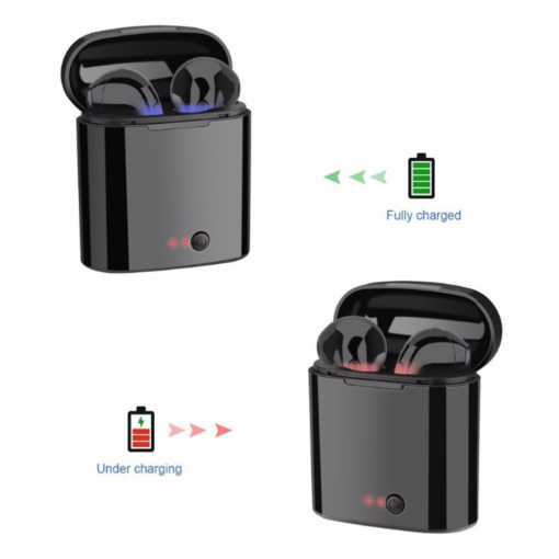 Bluetooth slusalice Airpods i7s TWS crne HQ - Image 3