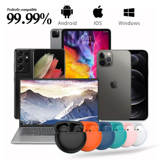 Bluetooth slusalice Airpods T-phox Pro bele HQ - Image 5