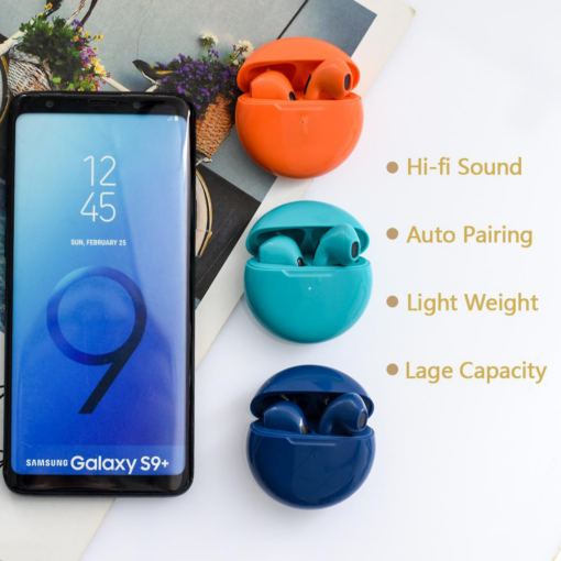 Bluetooth slusalice Airpods T-phox Pro narandzaste HQ - Image 3