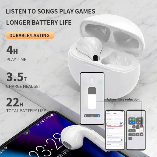 Bluetooth slusalice Airpods T-phox Pro narandzaste HQ - Image 5
