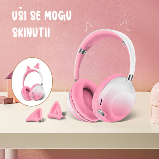 Bluetooth slusalice Cat Ear crne - Image 3