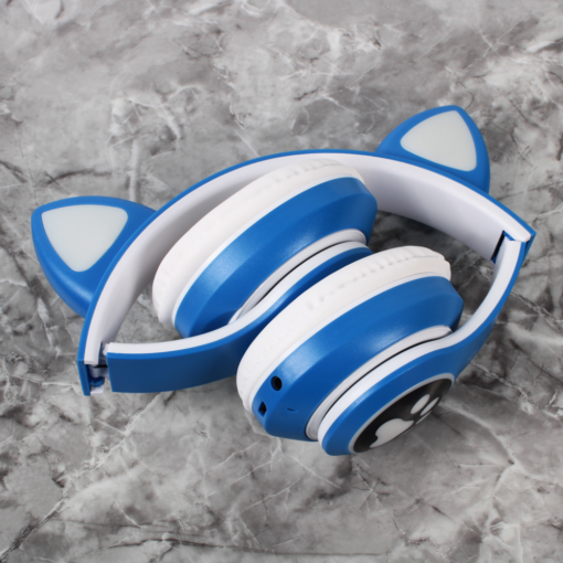 Bluetooth slusalice Cat Ear plave - Image 2