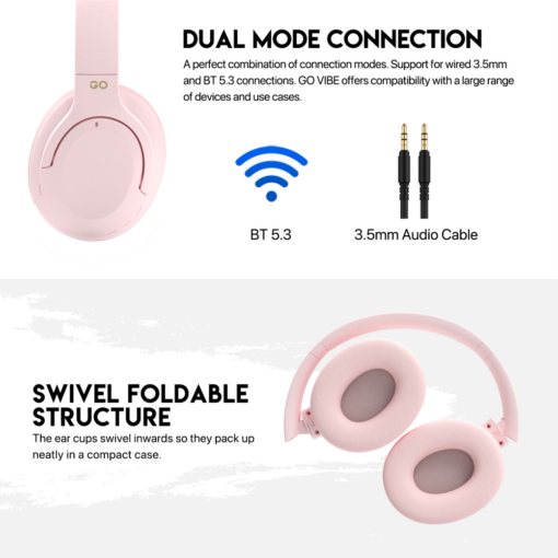 Bluetooth slusalice Fantech GO Vibe WH05 pink - Image 5