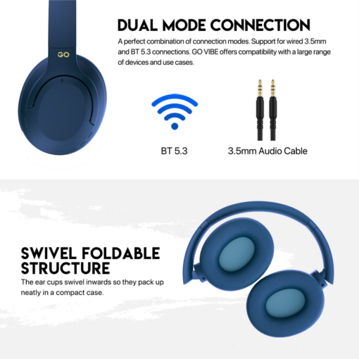 Bluetooth slusalice Fantech GO Vibe WH05 plave - Image 5