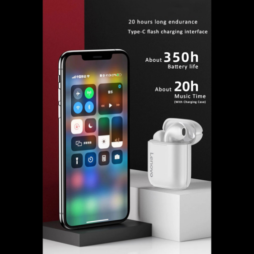 Bluetooth slusalice Lenovo LP2 Airpods crne HQ - Image 4