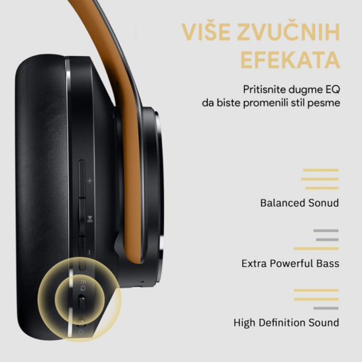 Bluetooth slusalice Sodo design 2 braon crne - Image 2
