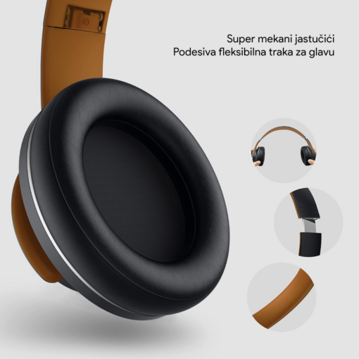 Bluetooth slusalice Sodo design 2 braon crne - Image 3