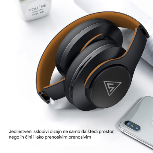 Bluetooth slusalice Sodo design 2 braon crne - Image 4