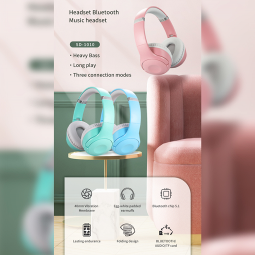 Bluetooth slusalice Sodo SD-1010 bele - Image 2
