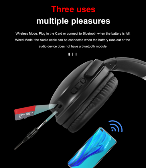 Bluetooth slusalice Sodo SD-1011 plave - Image 5