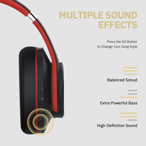 Bluetooth slusalice DOQAUS VOUGE 5 crvene - Image 3