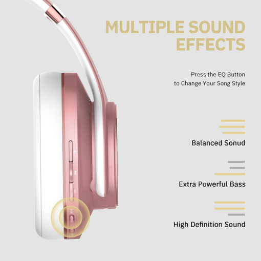 Bluetooth slusalice DOQAUS VOUGE 5 roze - Image 3