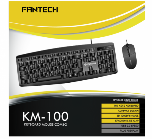 Combo mis i tastatura Fantech KM-100 crni - Image 2