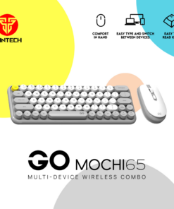Combo mis tastatura wireless Fantech WK-896 GO Mochi65 sivi