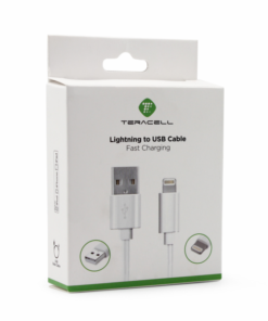 Data kabl Teracell Plus 2.4A za iPhone lightning beli 1.2m